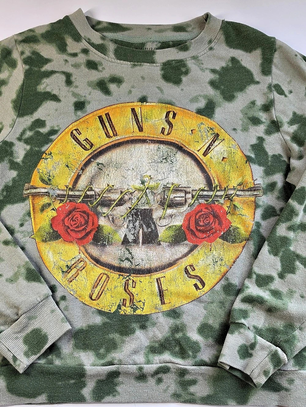 Guns N' Roses Tie-Dye Crew Neck Sweatshirt Crewneck Sweatshirt